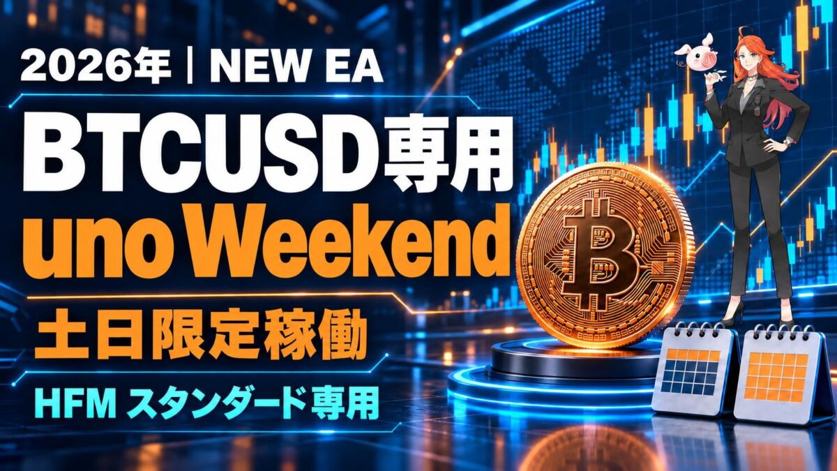 【新作EA】土日限定のBTCUSD専用EA「BTCUSD uno Weekend」
